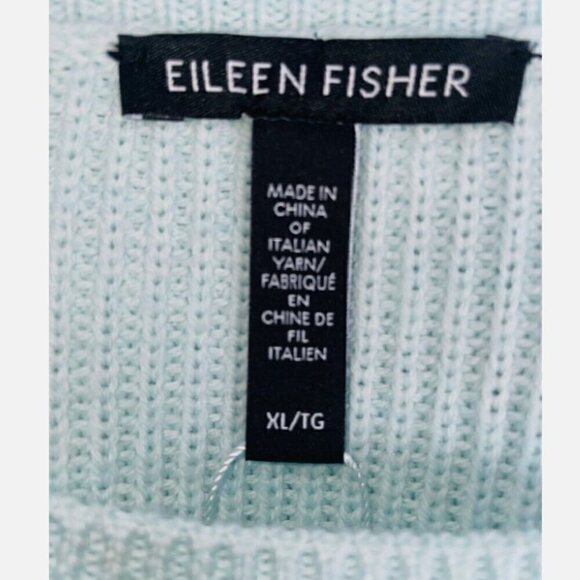 Eileen‎ Fisher Coldwater Mint Green Merino Wool Knit Pullover XL NWT - Picture 7 of 7